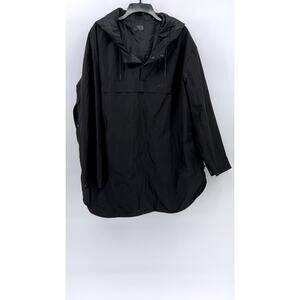 ZARA Men's Black Half-Button Long Sleeve Hooded Jacket SZ M